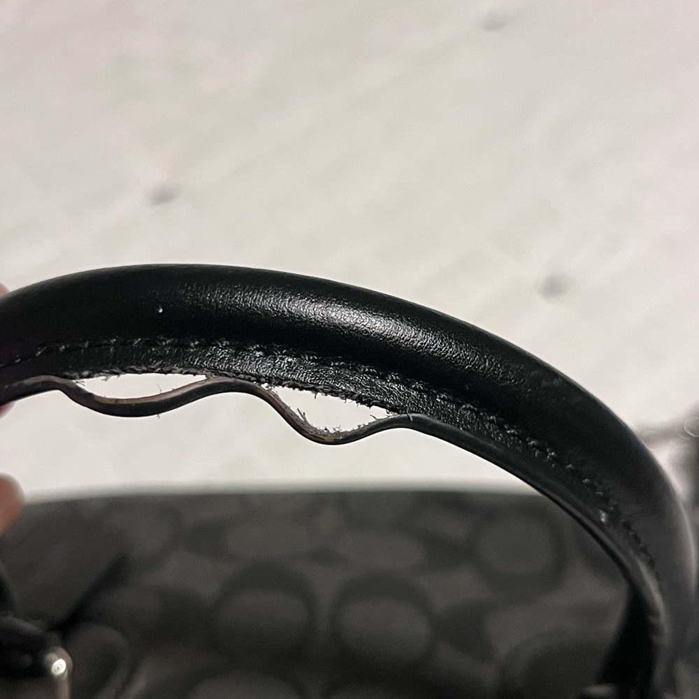 Coach Black Satchel with Signature Design - Picture 3 of 6